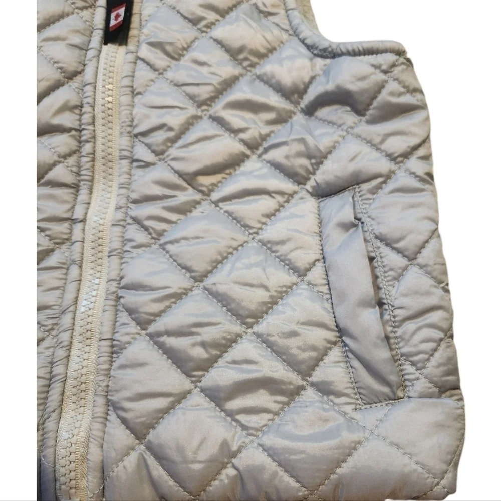 Canada Weathergear Infant Baby Gray Zip Up Puffer Vest, Size 12 months